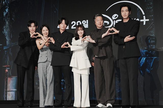 디즈니+시리즈 '골드랜드' 제작발표회 모습 / 사진 : 디지틀조선일보DB