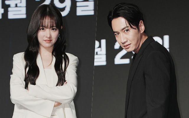 디즈니+시리즈 '골드랜드' 제작발표회에 참석한 박보영,이광수 / 사진 : 디지틀조선일보DB