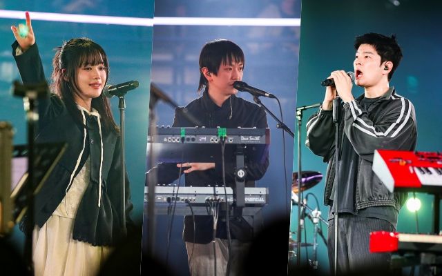 한로로, 밴드 실리카겔, 장기하가 지난 3일 진행된 EBS '스페이스 공감' 홈커밍데이 무대 위에 섰다. / 사진 : EBS 제공
