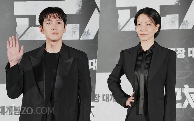 '군체' 제작발표회에 참석한 배우 지창욱,김신록 / 사진 : 디지틀조선일보DB