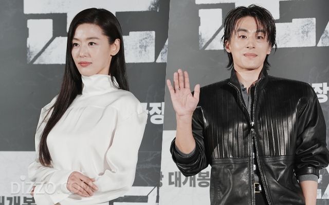 '군체' 제작발표회에 참석한 배우 전지현,구교환 / 사진 : 디지틀조선일보DB