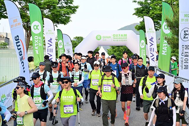 제주삼다수는 강원 인제군 일대에서 열린 2026 옥스팜 트레일워커에 후원사로 참여했다./제주삼다수