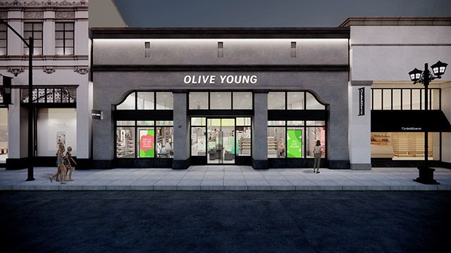 올리브영 미국 패서디나 매장 전경 투시도 이미지./CJ올리브영