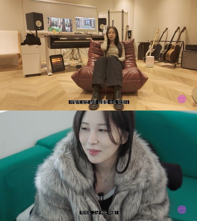 ‘Lives of Others Documentary #6. KWON JINAH : Rain on me’ 속 이야기를 전하고 있는 권진아의 모습 / MUSHROOM COMPANY 유튜브 채널 캡처