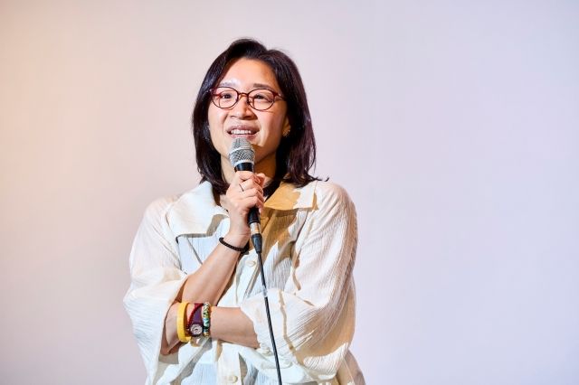 ‘우리집’ GV에 임하고 있는 윤가은 감독의 모습 / 부산국제어린이청소년영화제