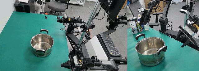삼성전자 DS부문 AI센터와 베이징연구소 연구진이 로봇 행동 AI ‘H-VLA’ 실험에 사용한 에이질렉스 양팔로봇 플랫폼. (사진=삼성전자 DS부문 AI센터·베이징연구소 공동연구 논문 ‘H-VLA’ 갈무리)