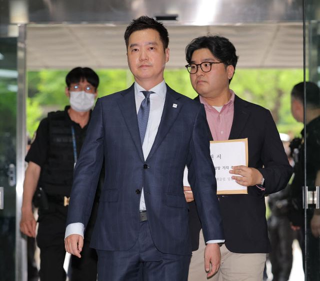 영장실질심사 출석하는 김세의 가로세로연구소 대표. (사진=연합뉴스)
