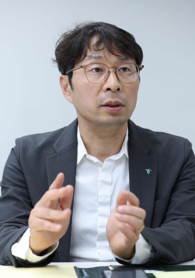 강기범 하나증권 디지털신사업실장이 이데일리와 인터뷰를 진행하고 있다. (사진=이데일리 노진환 기자)