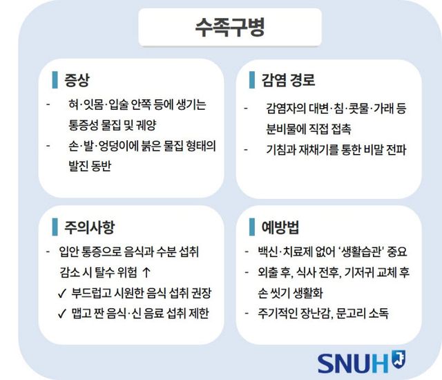 '백신 없는 수족구병, 손씻기와 위생 관리가 최선의 예방책'