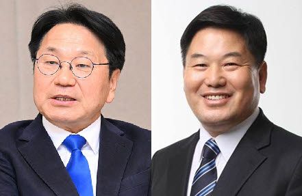 (왼쪽부터) 한국전력공사 신임 사장 후보로 거론되는 강기정 광주시장과 한국가스공사 신임 사장이 유력한 홍의락 전 국회의원.
