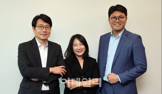 법무법인 엘케이파트너스 안상일(왼쪽부터), 윤선우, 정종대 대표변호사. (사진= 방인권 기자)