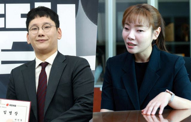 왼쪽부터 박민영 국민의힘 미디어 대변인, 김예지 국민의힘 의원. (사진 = 뉴시스·이데일리DB)