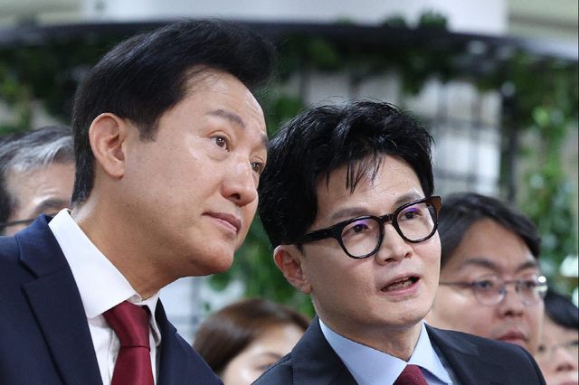 오세훈 서울시장(왼쪽), 한동훈 무소속 의원.(사진=뉴스1)