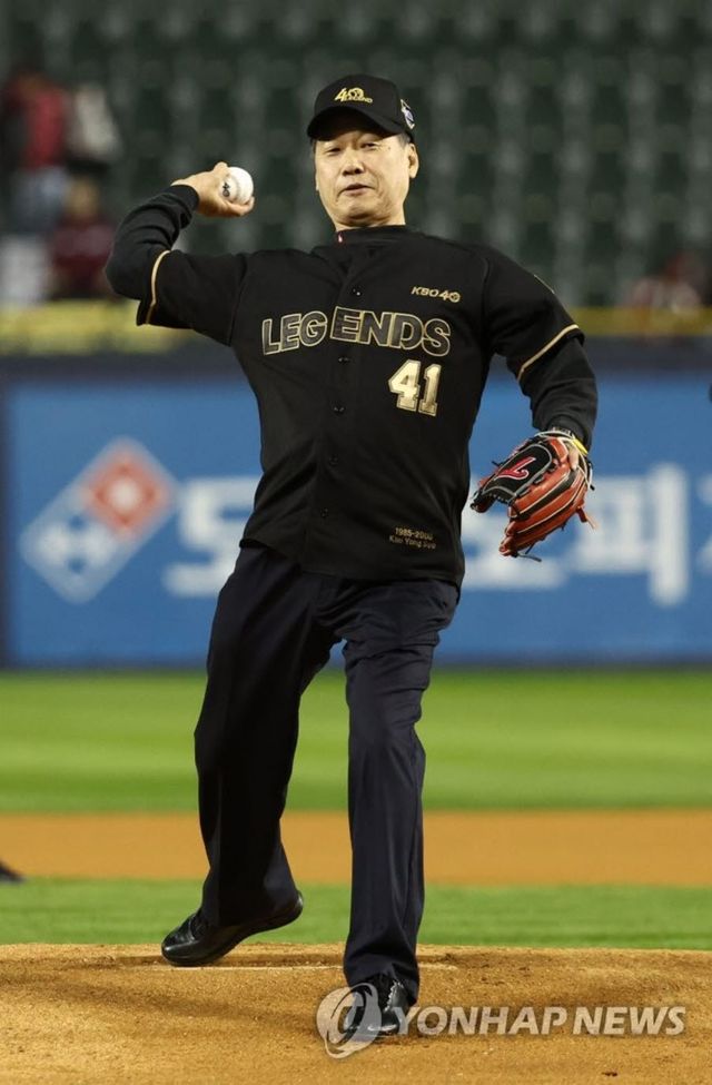 LG트윈스 영구결번 주인공 김용수. 사진=연합뉴스