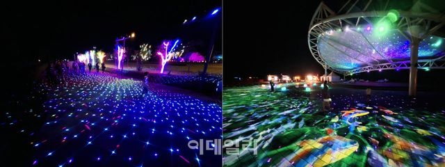 정령의 터에서 만나는 다양한 조명.(사진=정재훈 기자)