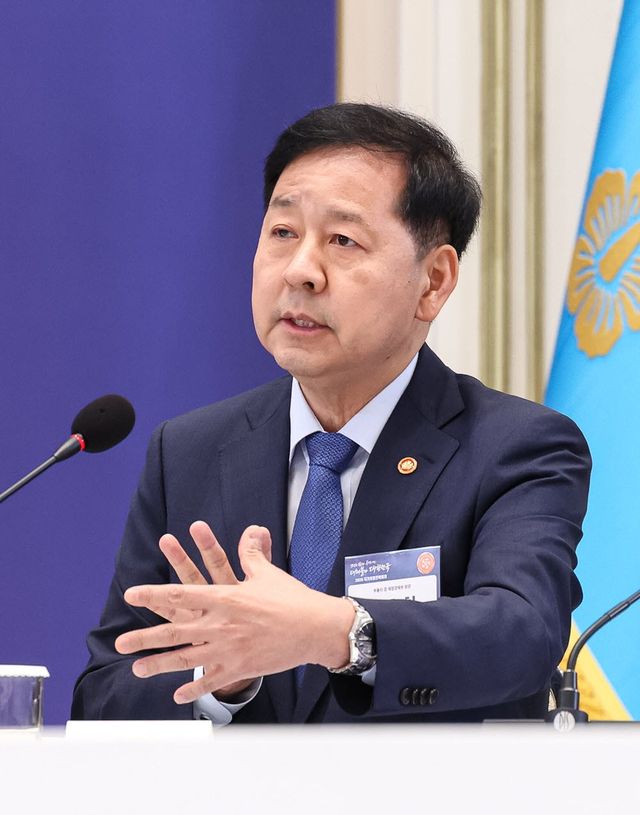 구윤철 부총리 겸 재정경제부 장관이 13일 청와대에서 이재명 대통령 주재로 열린 국가재정전략회의에서 발언하고 있다.(사진=연합뉴스)