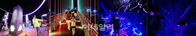 대지의 문과 하늘다리(왼쪽부터), 물결의 멜로디, 잎새의 하모니.(사진=정재훈 기자)