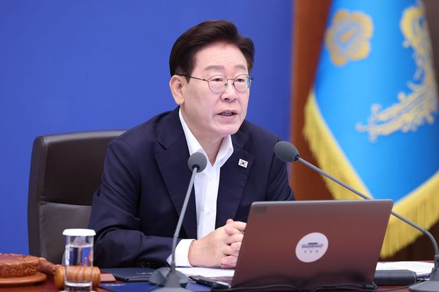 이재명 대통령이 14일 청와대에서 열린 국무회의에서 발언하고 있다.(사진=연합뉴스)