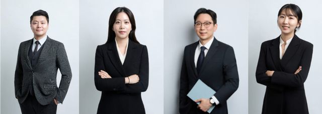 왼쪽부터 법무법인 동인 국제법무팀 주우혁 파트너변호사, 윤선아 미국변호사, 노태엽 미국변호사, 홍지현 행정사. (사진=동인)