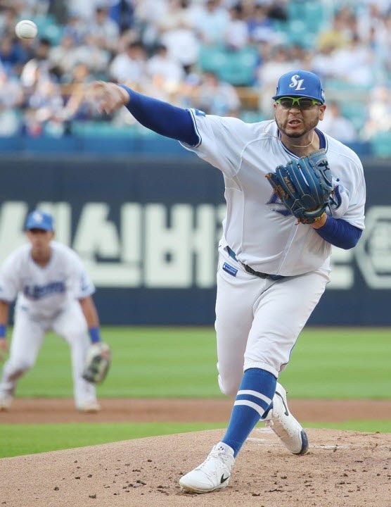 부상으로 전력에서 이탈한 삼성라이온즈 에이스 아리엘 후라도. 사진=연합뉴스