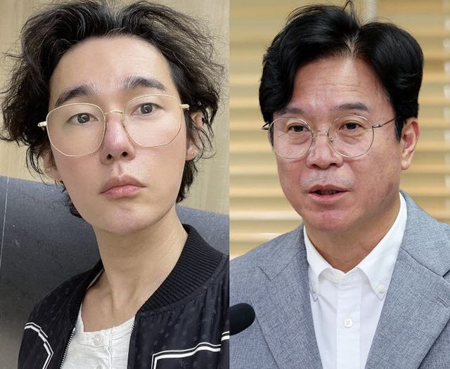 허지웅씨(왼쪽), 김영훈 고용노동부 장관.(사진=인스타그램, 연합뉴스)