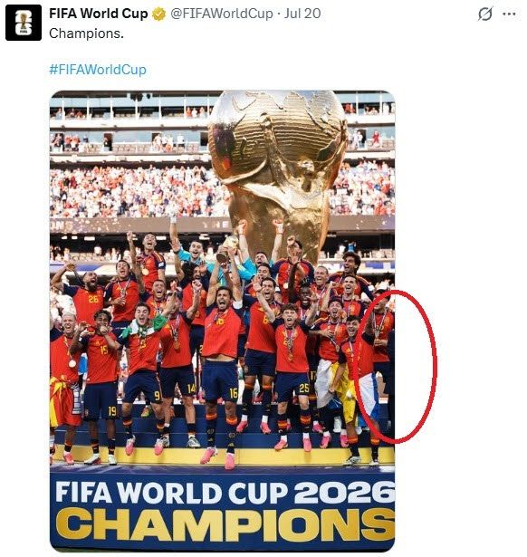 FIFA가 공식 SNS에 게시한 글(사진=FIFA 'X' 캡처)