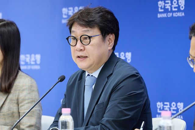 이동원 한국은행 경제통계2국장이 23일 오전 서울 중구 한국은행에서 열린 2026년 2/4분기 실질 국내총생산(속보) 설명회에서 발언하고 있다. (사진=한국은행)