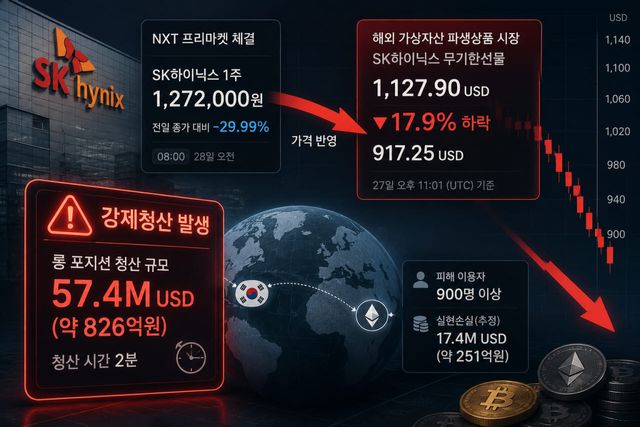 Trade.xyz SK하이닉스 무기한선물 상품 청산 과정 (사진=챗GPT)