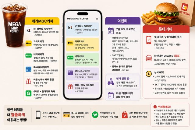 최근 식음료 프랜차이즈들이 가격을 올리면서도 다양한 할인 프로모션을 병행하고 있다. (그래픽=챗GPT 생성)