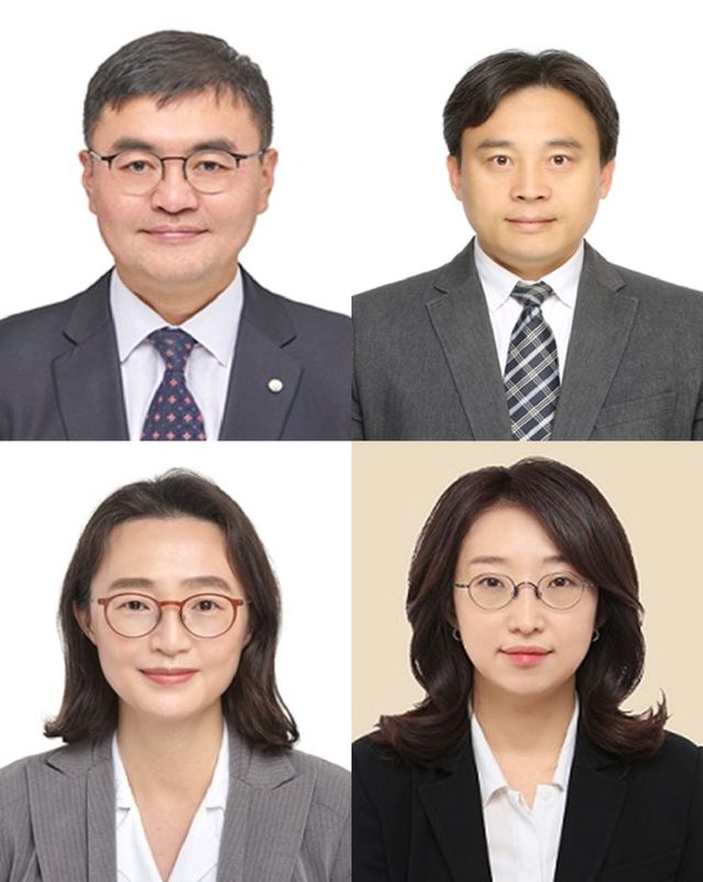 왼쪽 위부터 시계방향으로 최용훈 신임 기획협력국장, 최영주 신임 금융시장국장, 이화연 신임 정책보좌관, 이아랑 신임 지속가능성장실장. (사진= 한국은행)