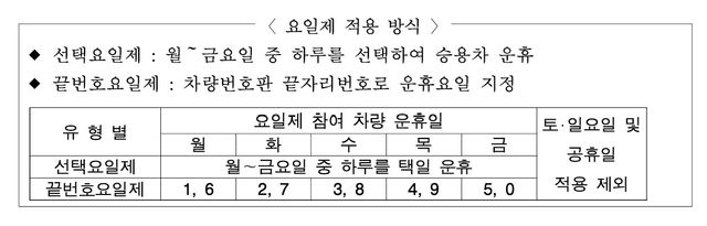 공공 2부제 전면해제?…도심은 5부제 유지