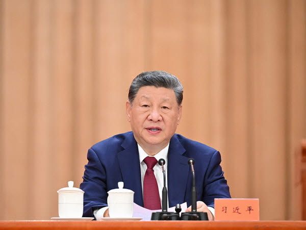 시진핑 중국 국가주석이 지난 1일 베이징 인민대회당에서 열린 중국공산당 창당 105주년 기념식에 참석해 연설하고 있다. (사진=중국 국무원)