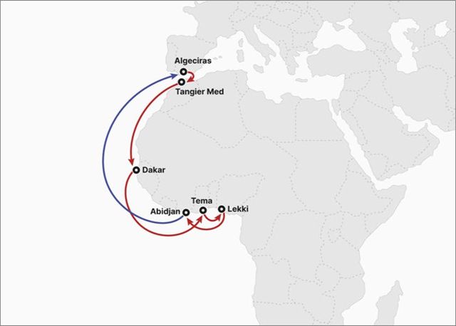 MA2(Mediterranean West Africa) 서비스.