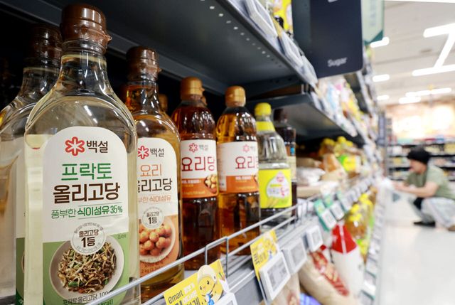 전분·전분당 제조사들이 가격 담합으로 역대 최대 규모인 7476억원의 과징금 제재를 받은 7일 서울 시내 한 대형마트에 전분당 제품들이 진열돼 있다. (사진=뉴스1)