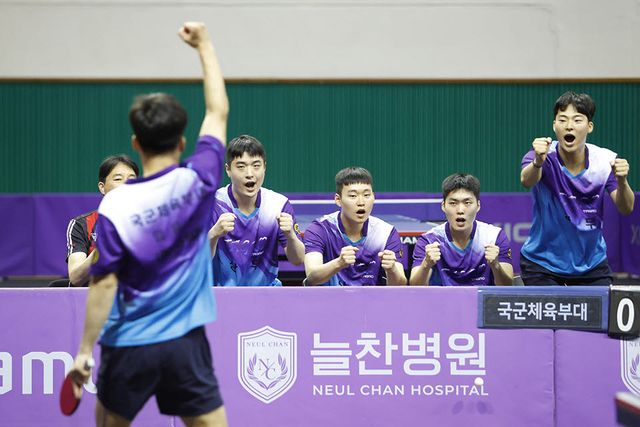 프로탁구 KTTP 남자 단체전 경기. 사진=KTTP