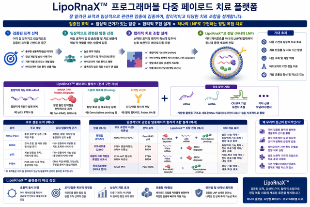 지노믹트리의 mRNA 치료제 플랫폼 ‘리포나엑스’(LipoRnaX) (자료=지노믹트리)