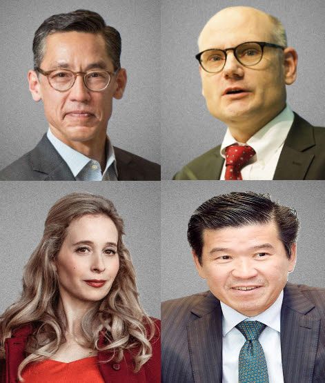 Rexton Ryu, President of The Asia Group (TAG); Thorsten Beck, Professor at the European University Institute; Noreena Hertz, Professor Emeritus at University College London (UCL) Institute for Global Prosperity; James Kim, President of the American Chamber of Commerce in Korea.