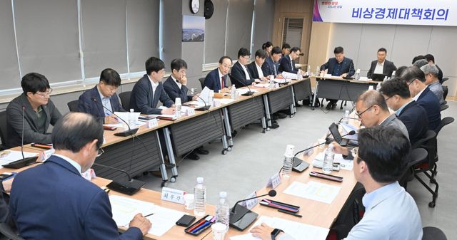 9일 대구시 산격청사에서 열린 제1회 비상경제대책회의 모습.(사진=대구시)