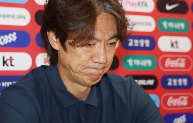 사퇴 선언한 홍명보 전 감독.(사진=연합뉴스)