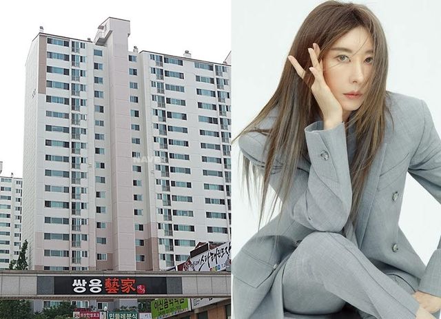 용인 민속마을 쌍용아파트와 가수 김완선. (사진=네이버부동산, tvN)