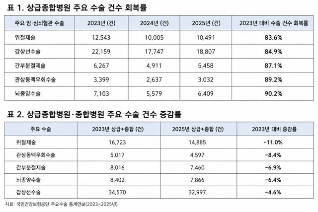 (자료=국민건강보험공단 ‘2025년 주요수술 통계연보’ 재구성)