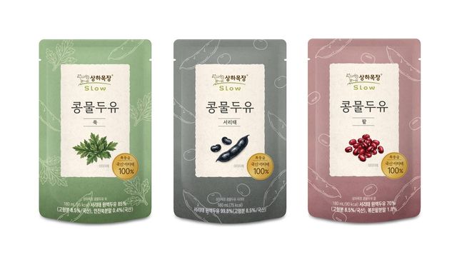 매일유업의 친환경 브랜드 상하목장 콩물두유 3종(서리태&쑥, 서리태, 서리태&팥)