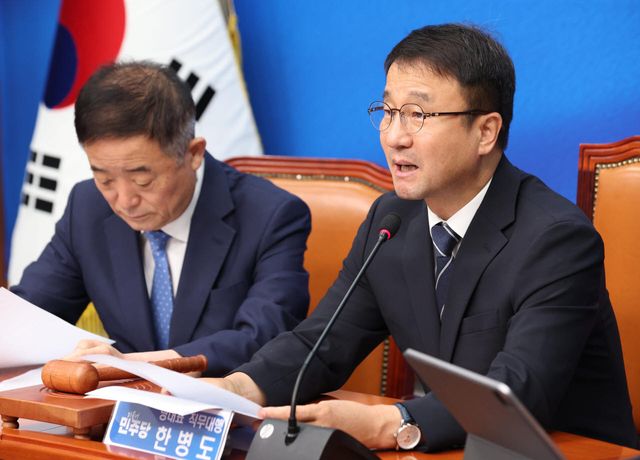 민주당 최고위, '발언하는 한병도 직무대행'(사진=이데일리 노진환 기자)