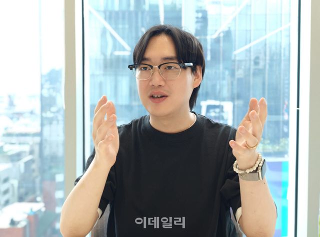 김진우 라이너 대표가 지난달 27일 서울 동교동 라이너 오피스에서 이데일리와 인터뷰를 하고 있다. (사진=한광범 기자)