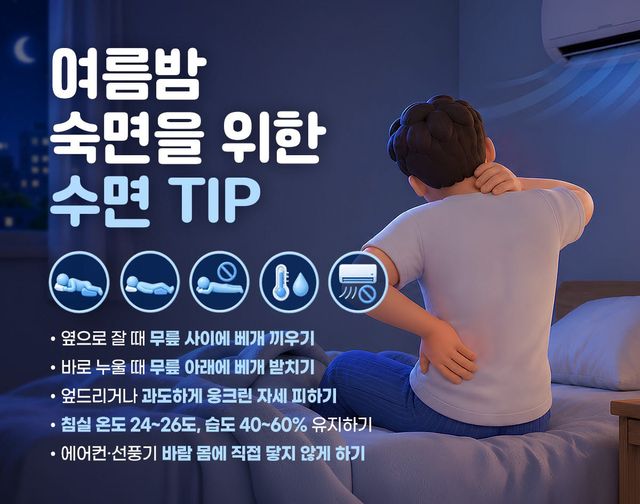 열대야로 잠 못 이루는 밤, 관절 통증까지 키운다