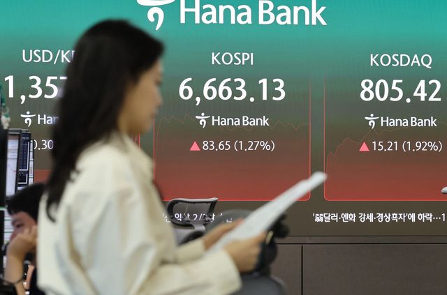 지난 4일 서울 중구 하나은행 본점 딜링룸에서 직원들이 업무를 보고 있다. (사진=연합뉴스)