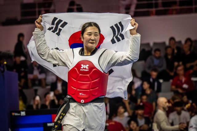 여자 +67kg급에서 금메달을 획득한 송다빈. 사진=태권도진흥재단