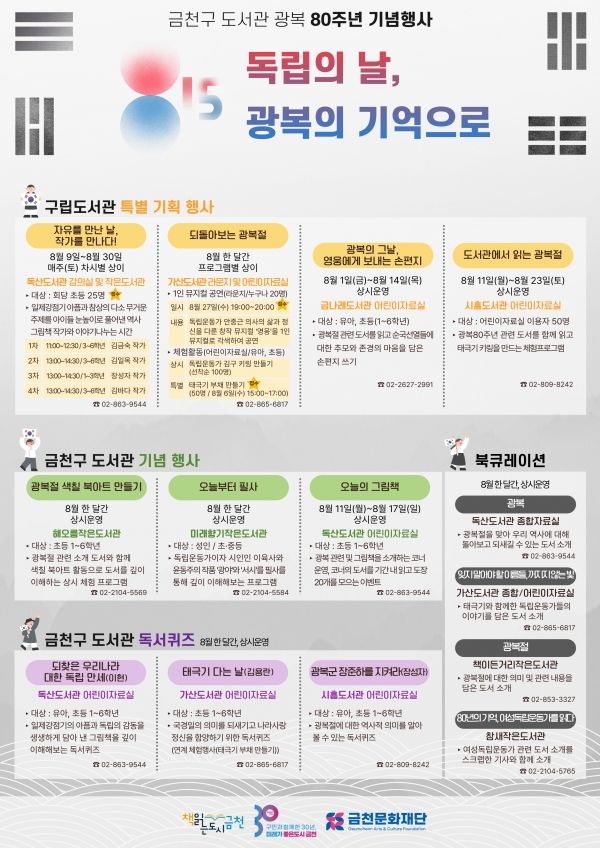 ‘광복 80주년 기념행사’ 포스터(사진=금천구)