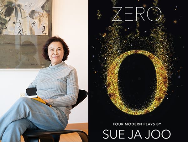 (좌)주수자 작가, (우) 번역 희곡집 『ZERO』(사진=페이지미디어브릿지)