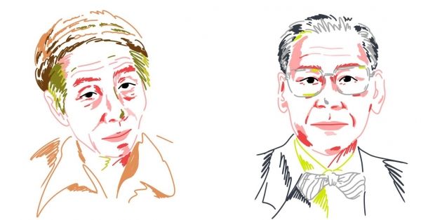 시인 박용래(왼쪽)와 어효선(사진=대산문화재단)